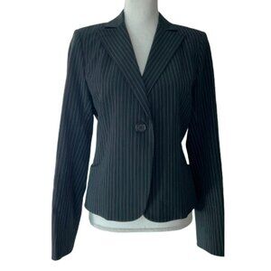 *NWT* STUDIO M Blazer Womens 10 black pinstripe